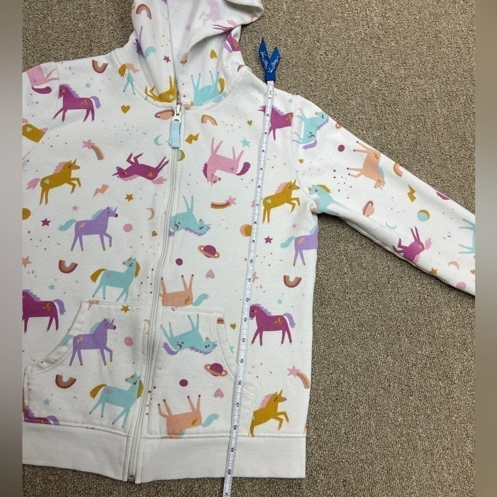 Cat & Jack: Kids Zip Sweatshirt Jacket Unicorns, size L (10/12)